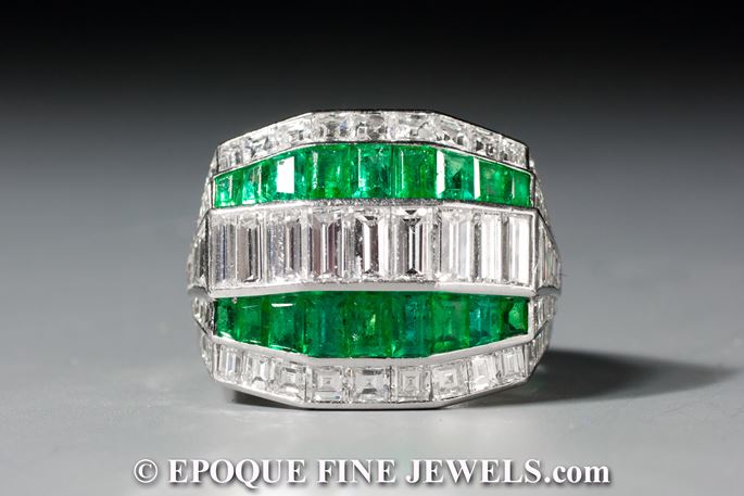 A wonderful Art Deco emerald and diamond ring | MasterArt
